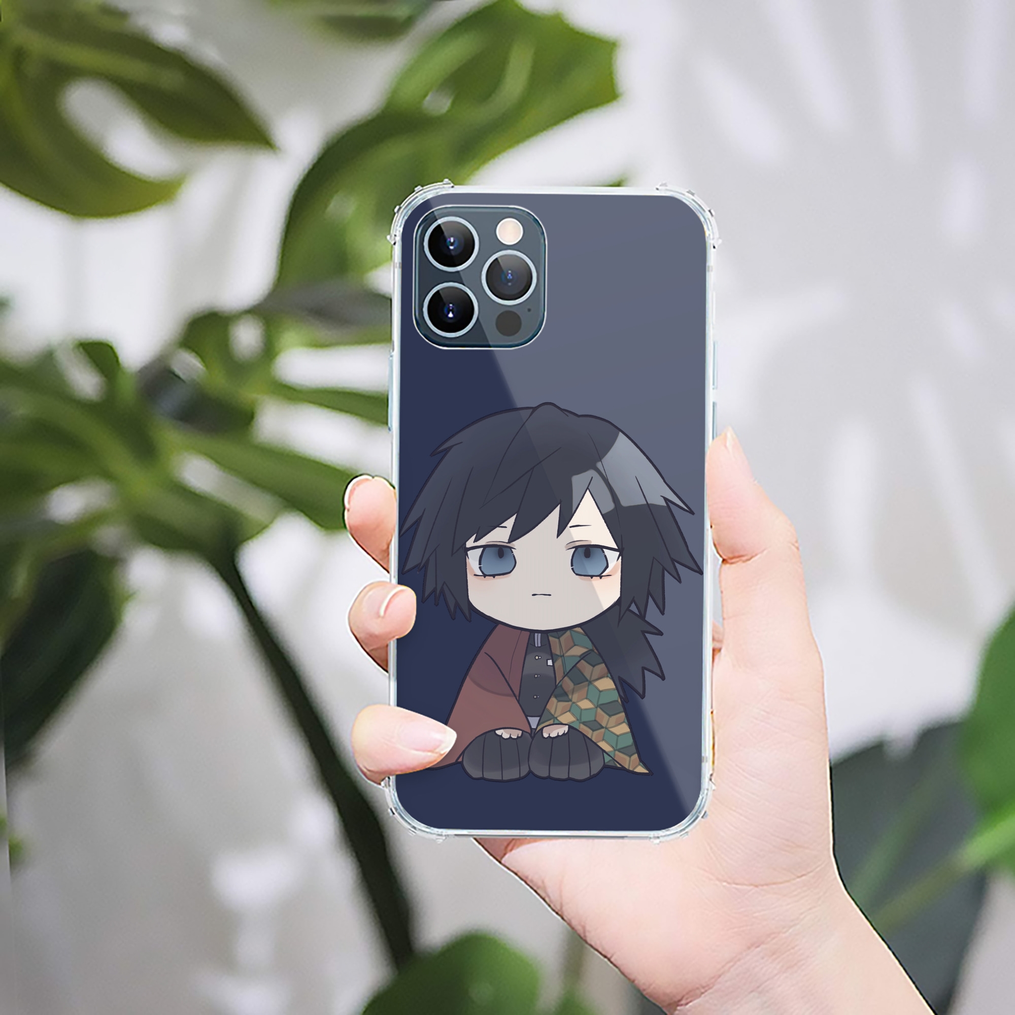 （画像用） 鬼滅の刃（きめつのやいば）水柱-冨岡 義勇／とみおか ぎゆう Tomioka Giyuu 【iPhone 12シリーズ対応】透明スマホケース（クリアソフトケース）